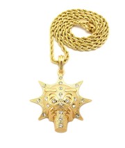 New Glo Gang Pendant &amp;3mm/24&quot; Rope Chain Hip Hop Necklace - MSP413RC - £12.86 GBP