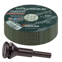 56089 Die Grinder Cut-Off Wheel and Mandrel Kit Including 56490 Mandrel - $50.48