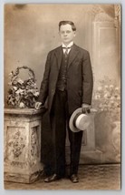 RPPC Attractive Gentleman Studio Photo c1910 Postcard B40 - $14.95