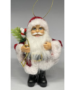 Santa St Nick Christmas Ornament Plastic Christmas Holiday Decoration 6&quot;... - £6.52 GBP