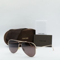 TOM FORD FT0853 28E Shiny Rose Gold/Brown 60-13-145 Sunglasses New Authe... - $170.96