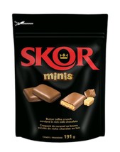 4 Bags of Skor Minis Chocolates Butter Toffee Candy from Hershey Canada 191g - £27.38 GBP