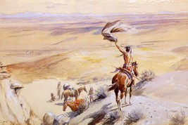 The Signal by Charles Marion Russell Western Giclee Art Print + Ships Free - £30.68 GBP+
