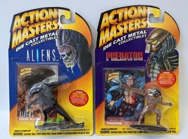 2 1994 KENNER Action Masters ALIEN QUEEN vs PREDATOR Diecast Figures Set... - $10.00