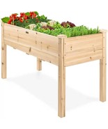 Outdoor 4-ft x 2-ft Fir Wood Raised Garden Bed Planter Box - $240.66 CAD