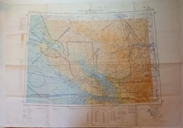 Fraser River Canada World Aeronautical Map Chart 1970 - £12.41 GBP