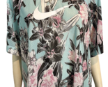 Nike Women&#39;s Mesh Short Sleeve Top Aqua/Pink Floral 3X - $23.74
