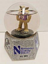 Northwestern University Willie The Wildcat Musical Fight Song Snow Globe New - £26.61 GBP