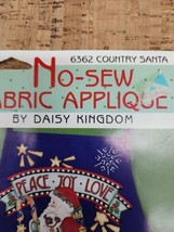 NEW 1990s Daisy Kingdom Country Santa 6362 No-Sew Fabric Applique Vintage - £19.77 GBP