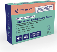 Welmate Lidocaine 4% Pain Relief Patch | Maximum Strength | Value Size - 30 Coun - £44.74 GBP
