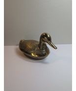 VTG SOLID BRASS DUCK DISH BOWL TRAY LID MALLARD LEONARD SILVER CO KOREA ... - $658.58 MXN