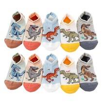 Boys Cotton Ankle Socks 5/10 Pack Low Cut Dinosaur Mesh 2-9Y Light Weigh... - £24.24 GBP