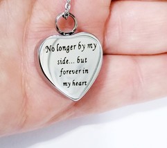 Memorial Necklace Pendant, Cremation Memorial Jewelry, Heart Urn Charm Necklace - £28.12 GBP