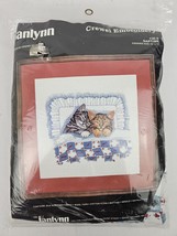 Janlynn Crewel Embroidery #36-9 Naptime Two Kittens In Bed 12&quot;x 12&quot; New Vtg 1986 - £11.07 GBP