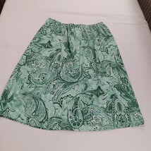 Maggie Sweet RN#120463 Women's Green Paisley A-Line Pull-On Skirt Size XL image 10