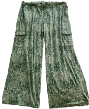 AnyBody Green Print Pajama Pants Size XL - £14.90 GBP