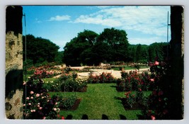 Rose garden hales corners wisconsin whitnal park botanical 1957 Vtg Post... - £3.83 GBP