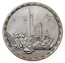 1407-1987 Égypte 5 Pounds Pièce Argent En Bu, Aida Opéra Km 611 - $51.41