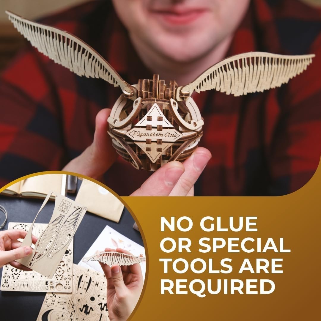 UGEARS Golden Snitch Wizarding World Harry Potter 3D Wooden Puzzle open box Item image 6