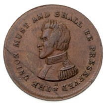 1863 Civil War Token UNION MUST BE PRESERVED F-136/397, AU Condition - £68.87 GBP