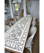 Custom Made Hand carved Dining Table, Dinning room Table, Rustic Dinning... - £1,829.13 GBP