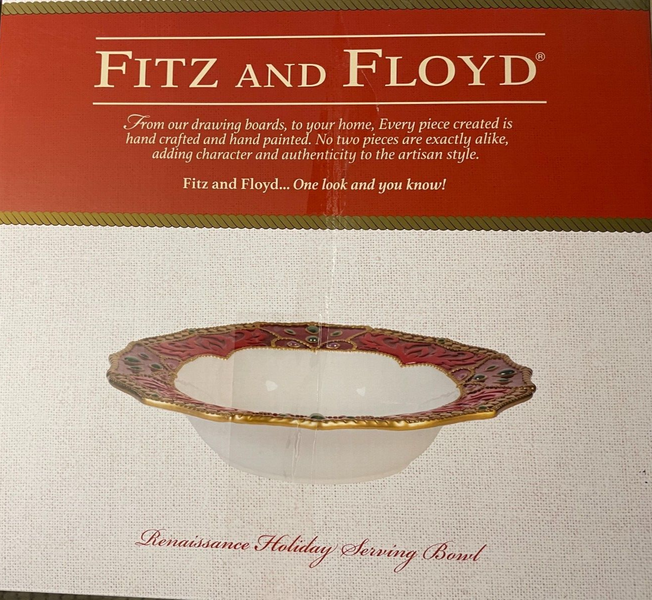 Fitz and Floyd Renaissance Holiday Serving Bowl - $34.65