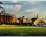 Grant Park Band Shell Chicago Illinois IL UNP Unused Linen Postcard I15 - $2.92