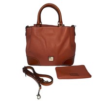 Dooney Bourke Satchel Handbag Saddle Trim Pebble Grain Leather Brenna Pouch - £334.78 GBP