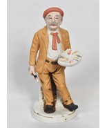 PAINTER ARTIST PORTRAIT PAINTER 8.5&quot; Ceramic Statue Hand Painted Vintage - $47.53 CAD