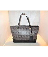 Tommy Hilfiger Handbag Grace Coated Shopper, Tote $108 Black / Pepper  -... - $24.74