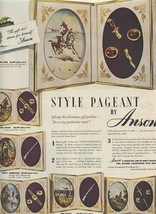 Style Pageant by Anson Magazine Ad 1950&#39;s Tie Clips and Cuff Links  - £13.98 GBP