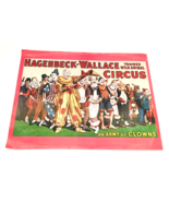 Vtg 1970&#39;s Hagenbeck-Wallace Wild Animal Circus Poster An Army of Clowns... - £52.07 GBP