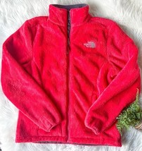 The North Face Osito Women&#39;s Jacket Coral/Red Rococco Gray Fleece Full Z... - $1,017.57 MXN