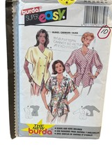 Burda Sewing Pattern 3772 Blouse Shirt V Neck Misses Size 8-18 - $9.74