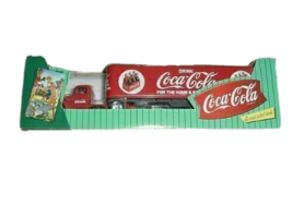 Coca Cola Die Cast Metal Bank, Red Truck Tractor And Semi Trailer, With ... - $69.69