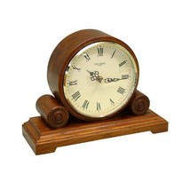 Traditional light Wooden Quartz Mantel Desk Clock  - $135.00
