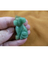 (Y-DOG-CH-561) Green CHIHUAHUA Mexican baby dog gemstone carving stone f... - $14.01