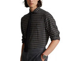 Polo Ralph Lauren Men&#39;s Classic-Fit Twill Shirt in Black/Tan-Small - $59.99