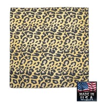 *Usa Made Leopard Skin Fur Print 22&quot; Bandana Face Mask Neck Scarf Head Wrap Band - £7.11 GBP