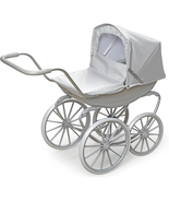 Badger Basket London Toy Doll Pram with Canopy for 18 Inch Dolls - Gray - £94.36 GBP