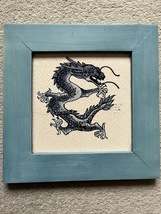 Art Frame - Chinese Blue Dragon Tile - £10.69 GBP