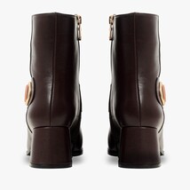 The Windsor Brown Leather Block Heel Women Boot image 3
