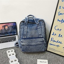 Mara&#39;s Dream Denim Women Backpack Retro Travel Bagpack Large Capacity Backbag Co - £62.74 GBP