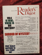 Readers Digest January 1984 Big Brother Erma Bombeck Lucille Ball Lowell Ponte - £6.38 GBP