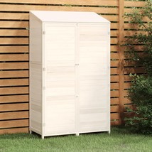vidaXL White Solid Fir Wood Garden Shed, 40x20ft, Insulated Roof, Lockable Door - $9,189.10 MXN