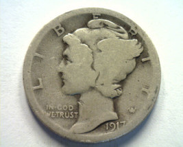 1917-S Mercury Dime About Good+ Ag+ Nice Original Coin From Bobs Coin 99c Ship - £3.55 GBP