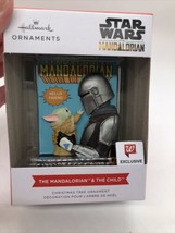 Hallmark Star Wars The Mandalorian &amp; The Child &quot;Hello Friend&quot; Ornament NEW - £15.81 GBP