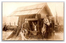 RPPC Cedar Stump Used For a Barn Hoquiam Washington WA UNP Postcard Y15 - £31.12 GBP