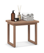 Long Natural Wood Bath Spa Stool with Non-slip Foot Pads for Elderly - C... - $139.49