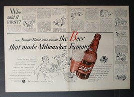 Vintage 1939 Schlitz Beer Two Page Original Ad 723 - £5.44 GBP